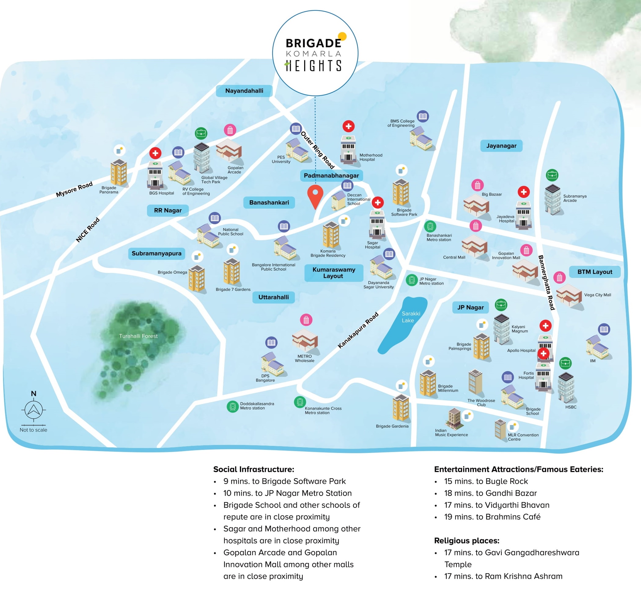 Brigade Komarla Heights Location map